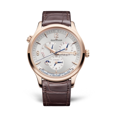 Jaeger-LeCoultre Master Control Geographic Rose Gold Brown Leather Strap