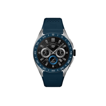 TAG Heuer Connected Calibre E4 45mm Steel Blue Rubber Strap