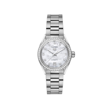 TAG Heuer Carrera Date 29mm Opaline Dial with Diamonds Steel