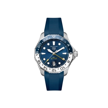 TAG Heuer Aquaracer Professional 300 GMT 43mm Blue Dial Steel Blue Rubber Strap