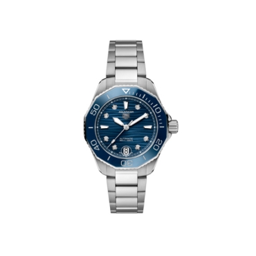 TAG Heuer Aquaracer Professional 300 36mm Blue Dial with Diamonds Steel