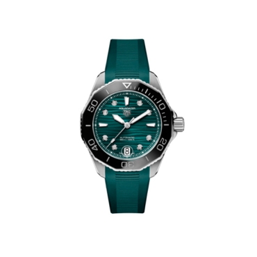 TAG Heuer Aquaracer Professional 300 36mm Turquoise Dial Steel Turquoise Rubber Strap