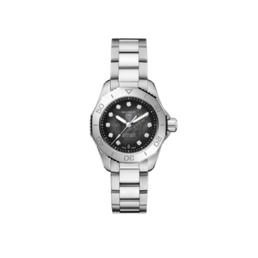 TAG Heuer Aquaracer Professional 200 Date 30mm Black Dial with Diamonds Steel
