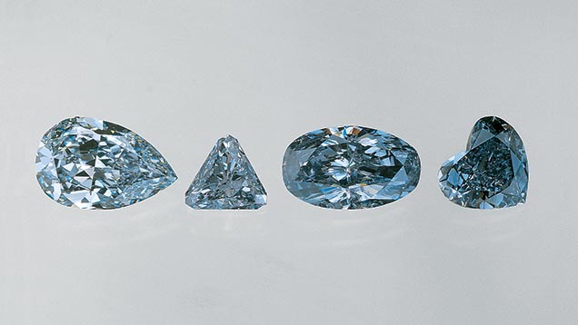 Fancy colour diamonds are often cut into fancy shapes